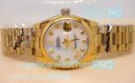 Replica Rolex Datejust White Face Gold Case Watch